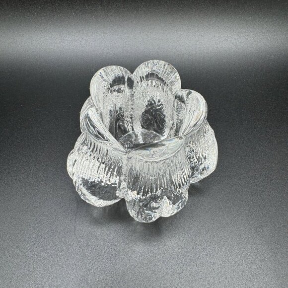 Kosta Boda Sweden ROSEBUD Crystal Votive Tea Light Candle Holder ~ Mats Jonasson - Picture 2 of 7